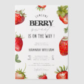 Berry Sweet Baby shower Party Invitation (Recto)