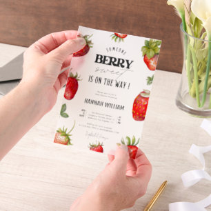 Berry Sweet Baby shower Party Invitation