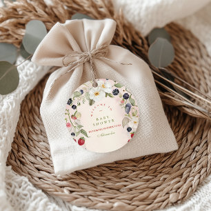 Berry Sweet Baby shower Ronde Sticker