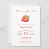 Berry Sweet Baby shower Strawberry Invitation (Devant)