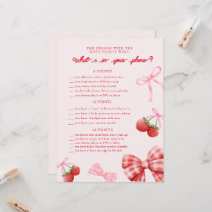 Berry Sweet Baby shower téléphone carte de jeu