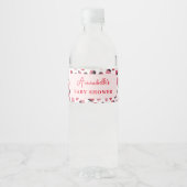 Berry Sweet Baby shower Water Bottle Strawberry Waterfles Etiket (Voorkant)