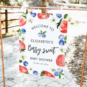 Berry Sweet Baby shower Welkom Poster