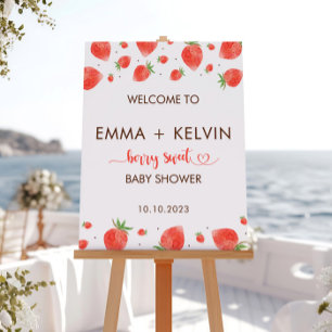 Berry Sweet Baby shower Welkomstbord, Berry Sign Poster