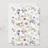 Berry Sweet Baby shower Wilde bessen & bloemen Kaart (Achterkant)
