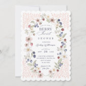 Berry Sweet Baby shower Wilde bessen & bloemen Kaart (Voorkant)