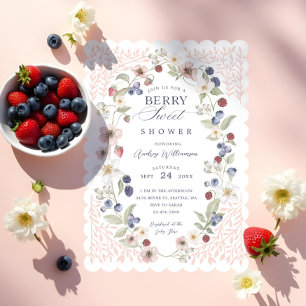 Berry Sweet Baby shower Wilde bessen & bloemen Kaart