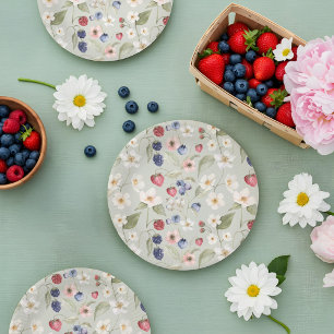 Berry Sweet Baby shower Wilde bessen & bloemen Papieren Bordje