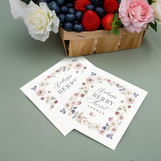 Berry Sweet Baby shower Wilde bessen & bloemen Servet