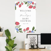 Berry Sweet Berries Baby shower Affiche de bienven (Bureau à domicile)