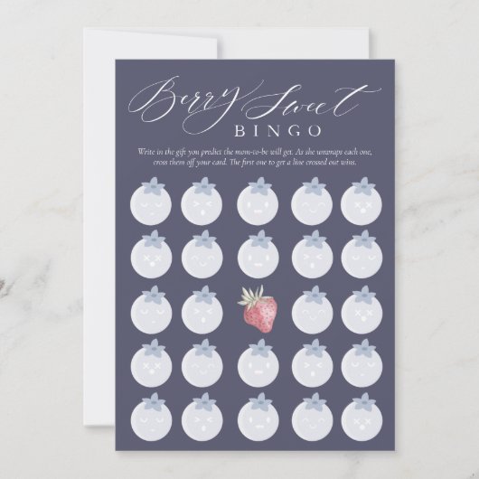 Berry Sweet Bingo Baby shower Game Kaart (Voorkant)