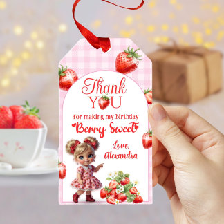 Berry Sweet Birthday - Baby Blonde Cadeaulabel
