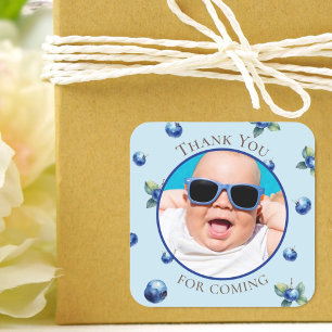 Berry Sweet Birthday Bedankt voor de foto Vierkante Sticker