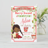Berry Sweet Birthday Invitation Kaart (Staand voorkant)