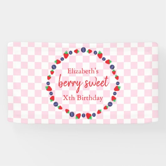 Berry Sweet Birthday Spandoek (Horizontaal)