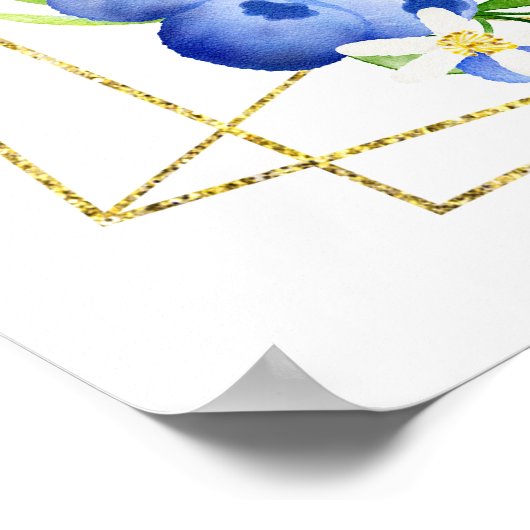 Berry Sweet Blueberry Baby Birth Stats Poster (Hoek)