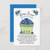 Berry Sweet Blueberry Baby shower Boeken voor Baby Kaart (Voorkant / Achterkant)