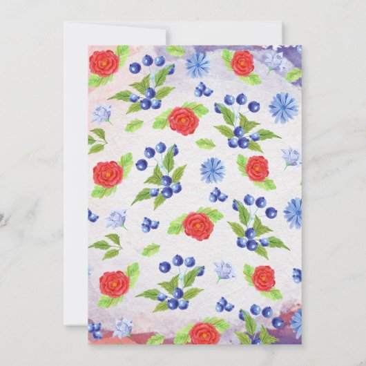 Berry Sweet Blueberry Fruit Verjaardag Kaart (Achterkant)