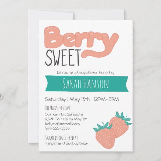 Berry Sweet Bold Kaart (Voorkant)