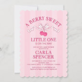 Berry Sweet Cherry Summer Baby shower Kaart (Voorkant)
