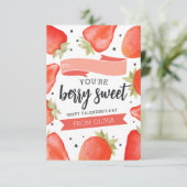 Berry Sweet | Classroom Valentijnsdag Kaart (Staand voorkant)