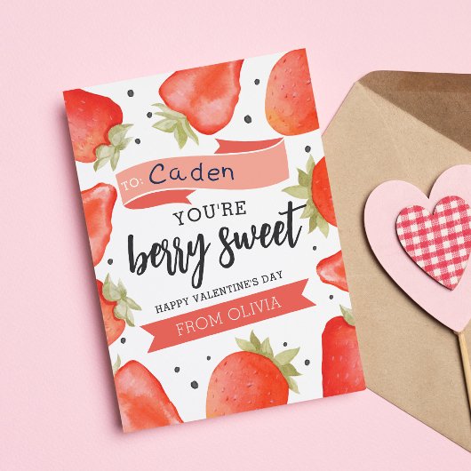Berry Sweet | Classroom Valentijnsdag Kaart