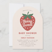 Berry Sweet Cute Baby shower Invitation (Devant)