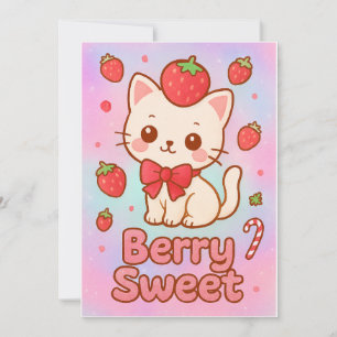 “Berry Sweet Dreams” Carte de Noël – Poe pailleté