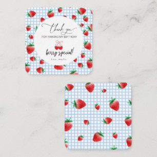 Berry Sweet Eerste Verjaardag Bedankt Card Notitiekaartje