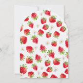 Berry Sweet Eerste Verjaardag Uitnodiging (Achterkant)