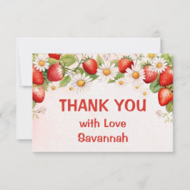 Berry Sweet First Birthday Bedankkaart