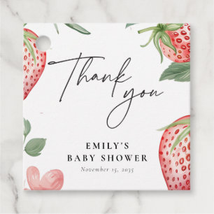 Berry Sweet Floral Baby shower Bedankjes Labels