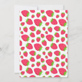 Berry Sweet Girl Baby shower de fraise Invitation (Dos)