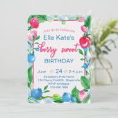 Berry Sweet Invitation Anniversaire En vichy frais (Debout devant)