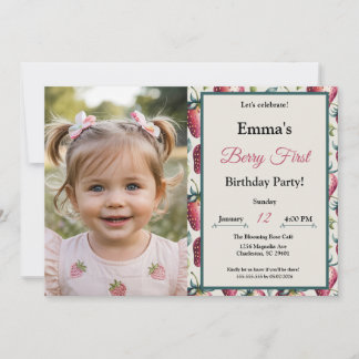 Berry Sweet Invitation Anniversaire Photo Pique-Ni