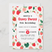 Berry Sweet Invitation d'anniversaire (Devant)