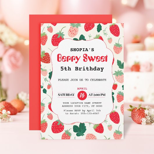 Berry Sweet Invitation d'anniversaire