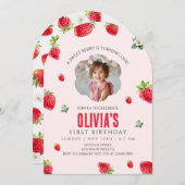 Berry Sweet Invitation pour le premier anniversair (Devant / Derrière)