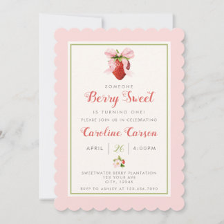 Berry Sweet Invitation pour le premier anniversair