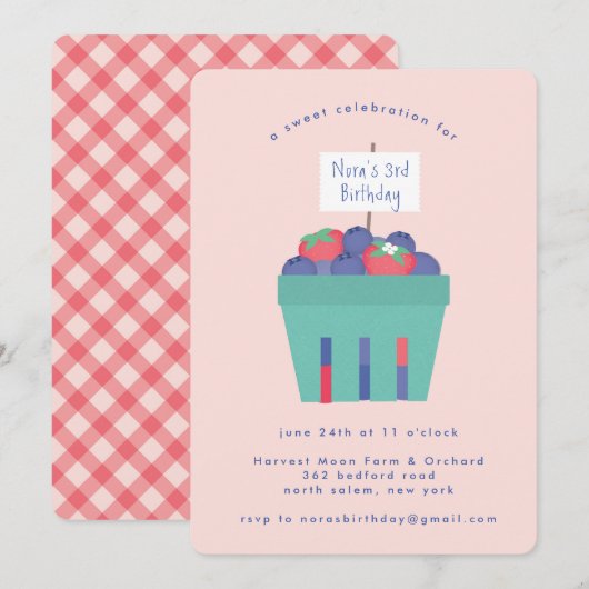 Berry Sweet Kaart (Voorkant / Achterkant)