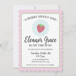 Berry Sweet One Baby shower Kaart