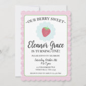 Berry Sweet One Eerste Verjaardag Kaart (Voorkant)