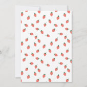 Berry Sweet One Strawberry 1st Birthday Kaart (Achterkant)