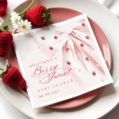 Berry Sweet Pink Bow Baby shower servetten