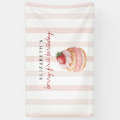 Berry Sweet Pink First Birthday Spandoek (Verticaal)