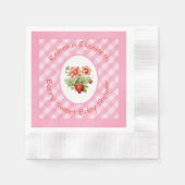 Berry Sweet Pink Gingham Douche Servet (Voorkant)