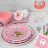 Berry Sweet Pink Gingham douchepapier Bord