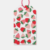 Berry Sweet Pink Strawberry Baby shower Bedankt Cadeaulabel (Achterkant)