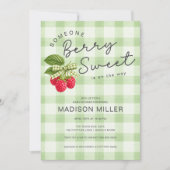 Berry Sweet Raspberry Baby Shower Invitation (Devant)
