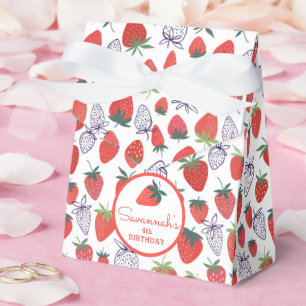 Berry Sweet Red Strawberry Verjaardag Favoriet Box Bedankdoosjes